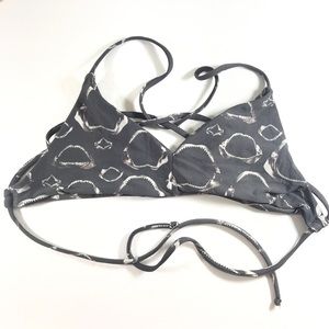 Boys + Arrows Boys + Arrows Boys + Arrows  Shark Bite Bikini Top Gray Small